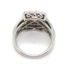 9CT WHITE GOLD THICKENED TOP STYLE DIAMOND DRESS RING VALUED @ $2799