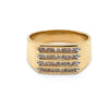 9CT YELLOW GOLD THICKENED TOP DIAMOND MENS DRESS RING VALUED @ $2299