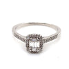 9CT WHITE GOLD FLOW UP STYLE DIAMOND DRESS RING VALUED @ $1800