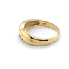 9CT YELLOW GOLD DIAMONDS CHANNEL SET IN CROSS OVER RING