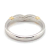 9CT YELLOW & WHITE GOLD V SHAPED DRESS RING