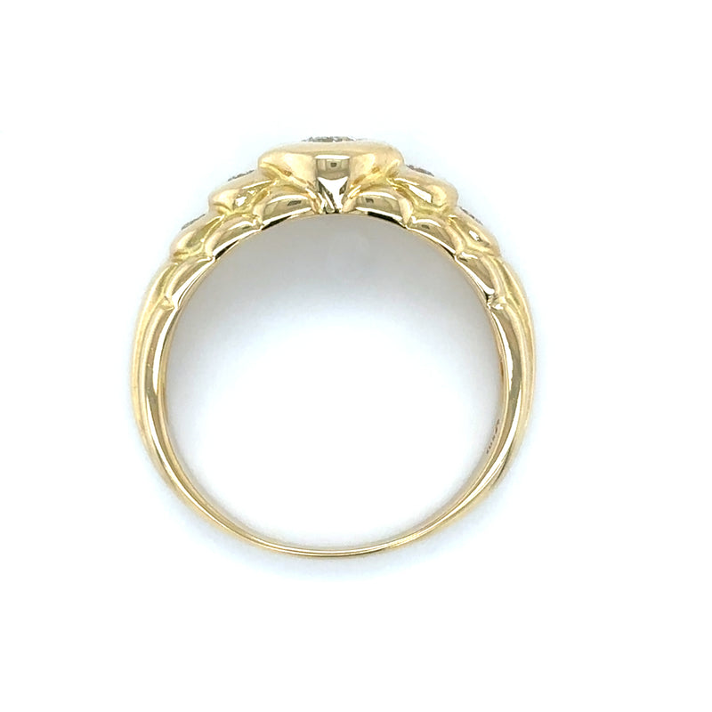 18ct YELLOW GOLD DIAMOND SET DRESS RING TDW 0.37cts VALUED $3,199