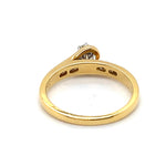 18CT YELLOW & WHITE GOLD WRAP AROUND STYLE DIAMOND DRESS RING VALUED @ $1550