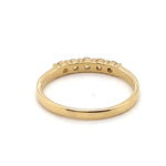 9CT YELLOW GOLD CUBIC ZIRCONIAS BAR SET IN THICKENED TOP DRESS RING