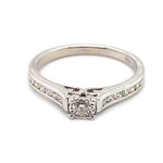 9CT WHITE GOLD DIAMOND DRESS RING