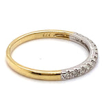 9CT YELLOW & WHITE GOLD 13 ROUND BRILLIANT CUT DIAMONDS CLAW SET DRESS RING