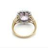 14ct YELLOW GOLD PINK KUNZITE & DIAMOND RING VALUED: $3399