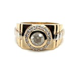 14ct YELLOW GOLD DIAMOND MEN'S RING TDW: 1.38CT VAL: $6499