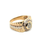 14ct YELLOW GOLD DIAMOND MEN'S RING TDW: 1.38CT VAL: $6499