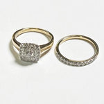 10ct YELLOW GOLD DIAMOND BRIDAL SET TDW: 0.90ct VAL: $3499