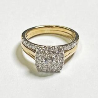 10ct YELLOW GOLD DIAMOND BRIDAL SET TDW: 0.90ct VAL: $3499