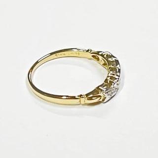 REDUCED! 18ct YELLOW GOLD & PALLADIUM DIAMOND RING VAL $1549