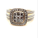 9ct YELLOW GOLD DIAMOND DRESS RING TDW: 1.25ct VAL: $2499