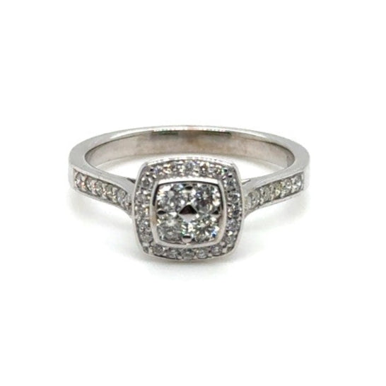 9ct WHITE GOLD DIAMOND DRESS RING TDW: 0.50ct VAL $2299