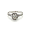 18ct WHITE GOLD DIAMOND OVAL HALO RING TDW: 0.94ct VAL $6399