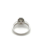 18ct WHITE GOLD DIAMOND OVAL HALO RING TDW: 0.94ct VAL $6399