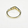 REDUCED! 10ct GOLD DIAMOND WISHBONE RING VAL $899