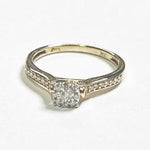 10ct YELLOW GOLD FLOW-UP STYLE DIAMOND DRESS RING VAL $1199