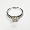 9ct WHITE GOLD DIAMOND DRESS RING TDW: 0.25ct VAL $1449