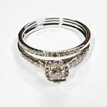 REDUCED! 9ct WHITE GOLD 1.0ct DIAMOND BRIDAL SET VAL $3499