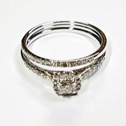 REDUCED! 9ct WHITE GOLD 1.0ct DIAMOND BRIDAL SET VAL $3499