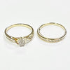 REDUCED! 9ct GOLD DIAMOND BRIDAL SET TDW 0.40ct VAL $1735