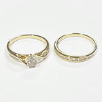 REDUCED! 9ct GOLD DIAMOND BRIDAL SET TDW 0.40ct VAL $1735