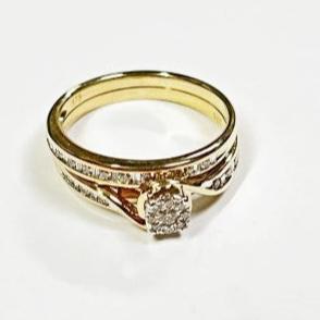 REDUCED! 9ct GOLD DIAMOND BRIDAL SET TDW 0.40ct VAL $1735