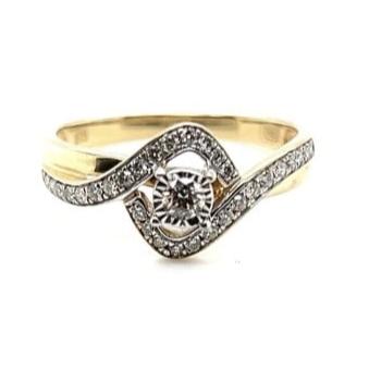 9ct YELLOW GOLD DIAMOND DRESS RING TDW: 0.30ct VAL: $1499