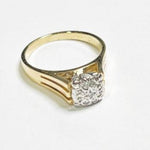 18ct YELLOW GOLD DIAMOND FLOW-UP STYLE DRESS RING VAL $1999