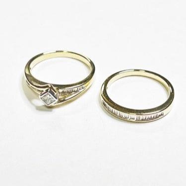 REDUCED! 18ct GOLD DIAMOND BRIDAL SET TDW 0.39ct VAL $3399