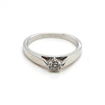 9ct WHITE GOLD DIAMOND SOLITAIRE RING TDW: 0.10ct VAL: $1100