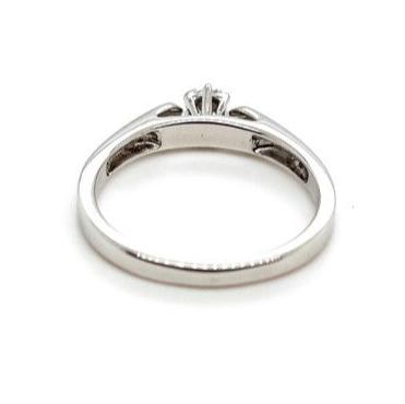 9ct WHITE GOLD DIAMOND SOLITAIRE RING TDW: 0.10ct VAL: $1100