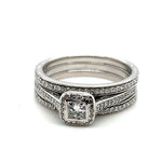 18ct WHITE GOLD DIAMOND BRIDAL SET TDW:0.87cts VAL:$5699