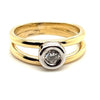 18ct GOLD BEZEL-SET DIAMOND SOLITAIRE RING VAL $3699