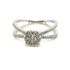 10ct WHITE GOLD DIAMOND CROSSOVER RING TDW: 0.58ct VAL $2499