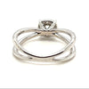 10ct WHITE GOLD DIAMOND CROSSOVER RING TDW: 0.58ct VAL $2499