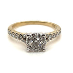 9ct YELLOW GOLD DIAMOND DRESS RING TDW: 0.50ct VAL: $1799