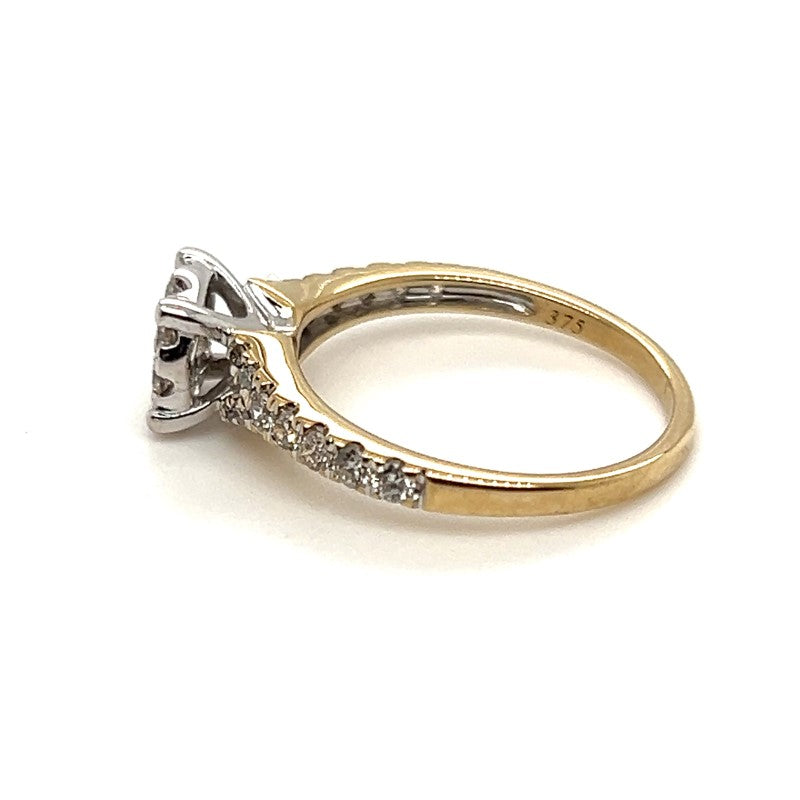 9ct YELLOW GOLD DIAMOND DRESS RING TDW: 0.50ct VAL: $1799