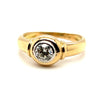 18ct GOLD BEZEL-SET 0.50ct DIAMOND SOLITAIRE RING VAL $3899