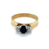 18ct GOLD AUSTRALIAN SAPPHIRE & DIAMOND RING VAL: $4499