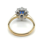 14ct GOLD 1ct CEYLON SAPPHIRE & 0.5ct DIAMOND RING VAL $4399