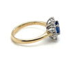 14ct GOLD 1ct CEYLON SAPPHIRE & 0.5ct DIAMOND RING VAL $4399