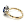 14ct GOLD 1ct CEYLON SAPPHIRE & 0.5ct DIAMOND RING VAL $4399