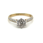 9ct YELLOW GOLD DIAMOND DRESS RING TDW: 0.50ct  VAL $2299