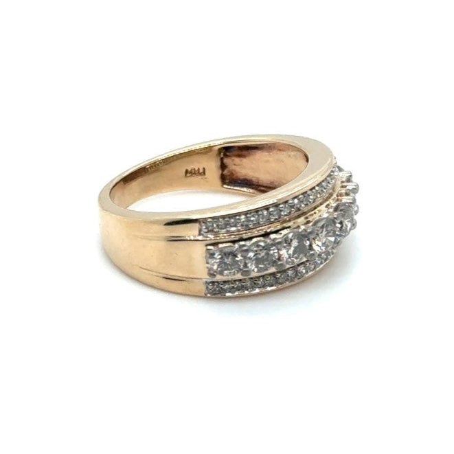 10ct YELLOW GOLD DIAMOND DRESS RING TDW: 1.0ct VAL: $2799