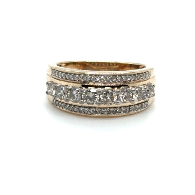 10ct YELLOW GOLD DIAMOND DRESS RING TDW: 1.0ct VAL: $2799