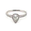 9CT WHITE GOLD FLOW UP STYLE DIAMOND DRSS RING VALUED @ $2999