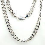 60CM SILVER SOLID CURB LINK CHAIN