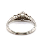 18CT WHITE GOLD & PLATINUM MIX FILIGREE DIAMOND DRESS RING VALUED @ $ 1799